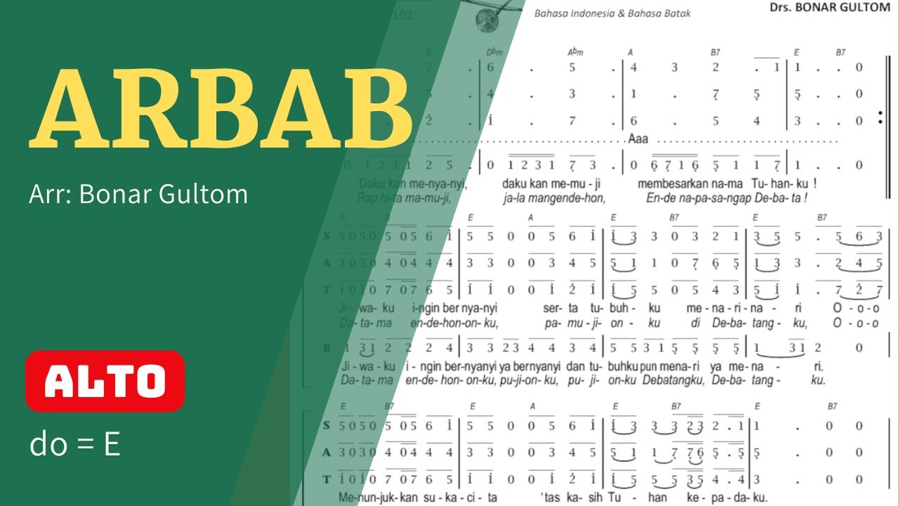 ARBAB – Latihan Paduan Suara (ALTO) | Arr. Bonar Gultom - Choir Practice