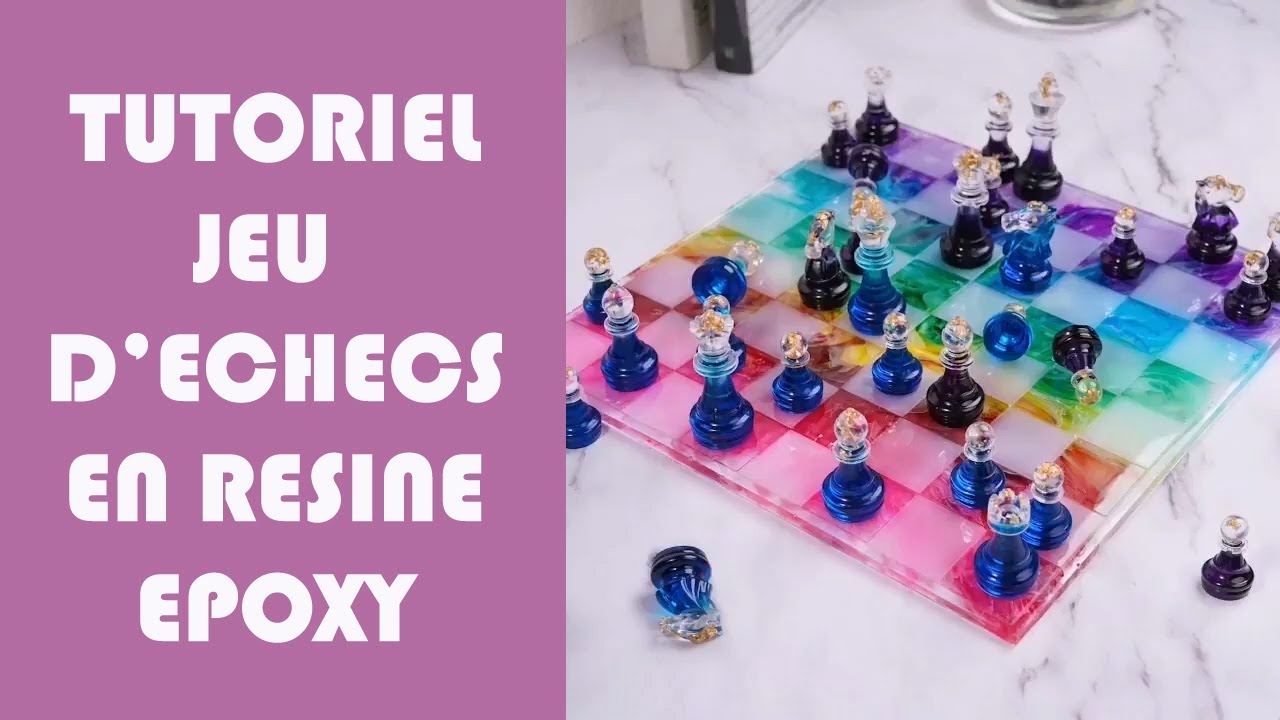 TUTORIEL Jeu d'&eacute;checs en r&eacute;sine epoxy technique Petri **GUIDERESINE**