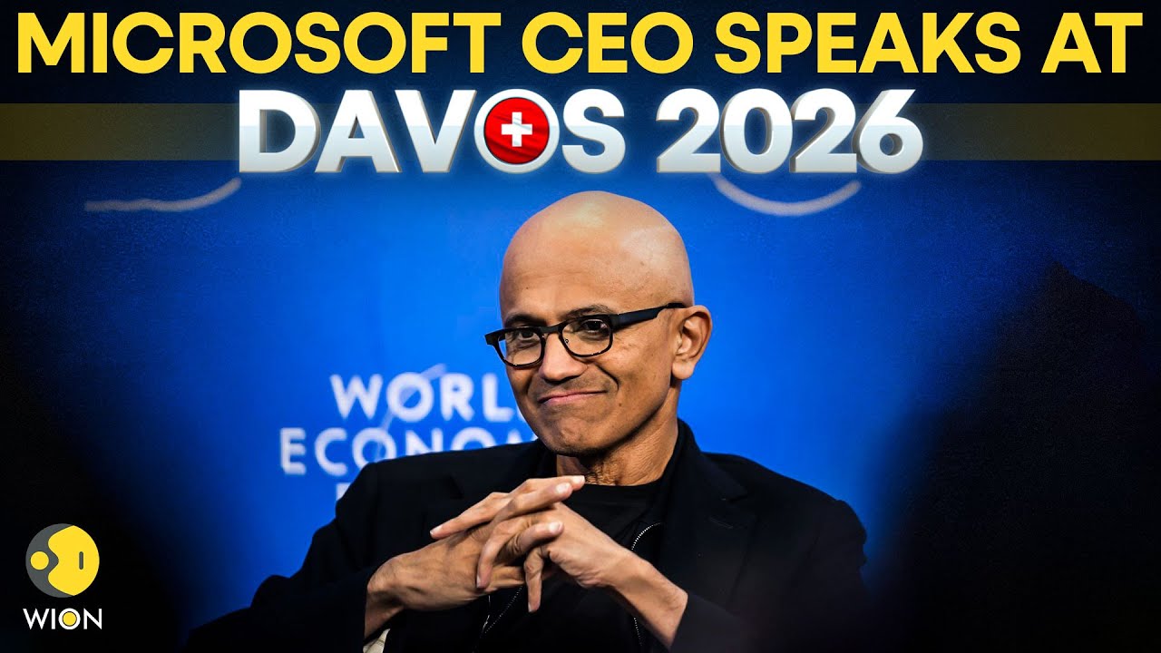 Davos 2026 LIVE: Microsoft CEO Satya Nadella Attends World Economic Forum 2026 In Davos | WION