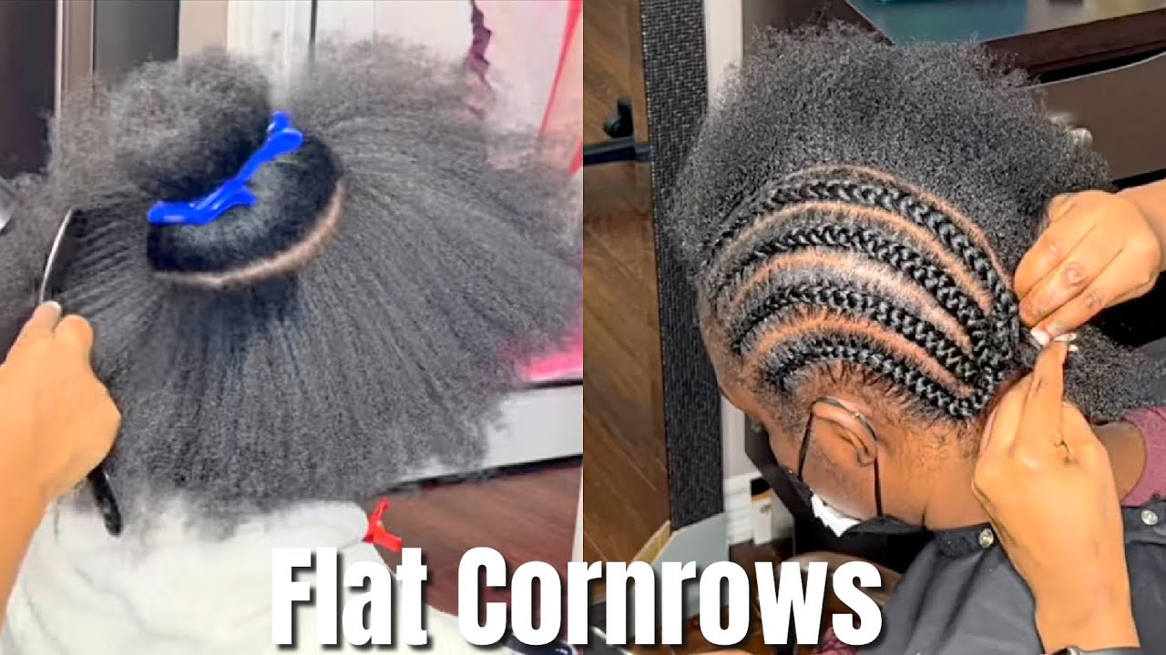 Wash and Blow Dry | Simple and Easy Cornrow for Women | Cornrow for a Wig | Tutorial