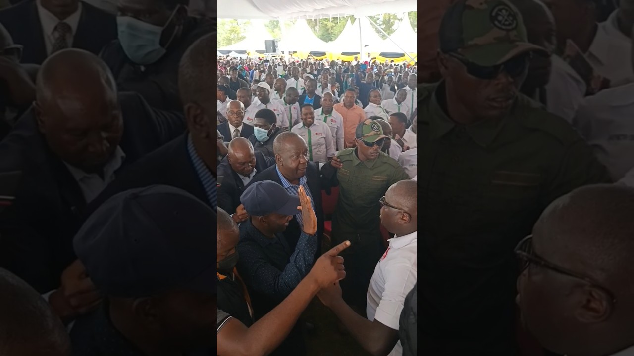 Matiangi arrives at the funeral Ceremony of the late Mwalimu Jeremiah Nyang'ara #matiangi