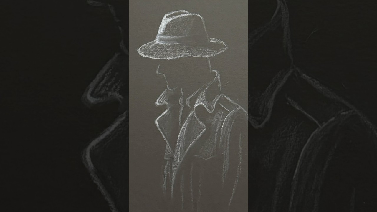 White Charcoal on Black Paper Drawing Tutorial 