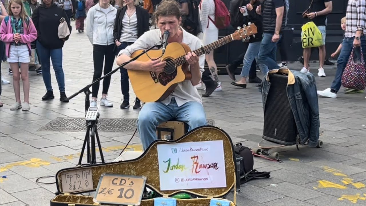TALENTED MUSICIAN IN LONDON THEATRE STREET JORDAN RAWSON