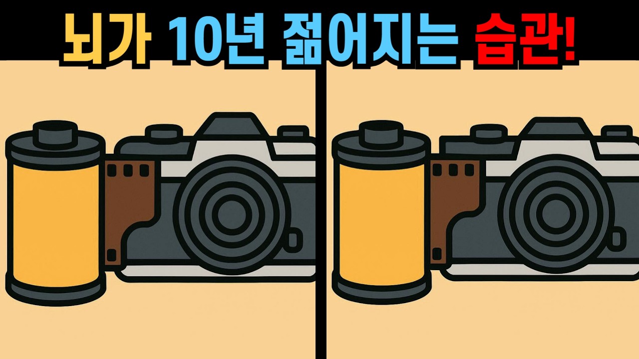【다른그림찾기】뇌가 10년 젊어지는 습관! 다 찾으면 두뇌 건강 이상무!【 틀린그림찾기 】