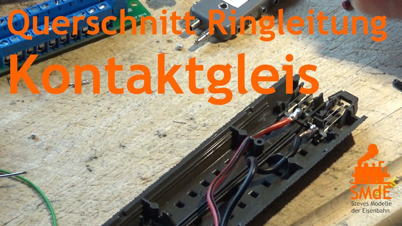 Querschnitt Ringleitung - H0 digital und Kontaktgleis Märklin C-Gleis