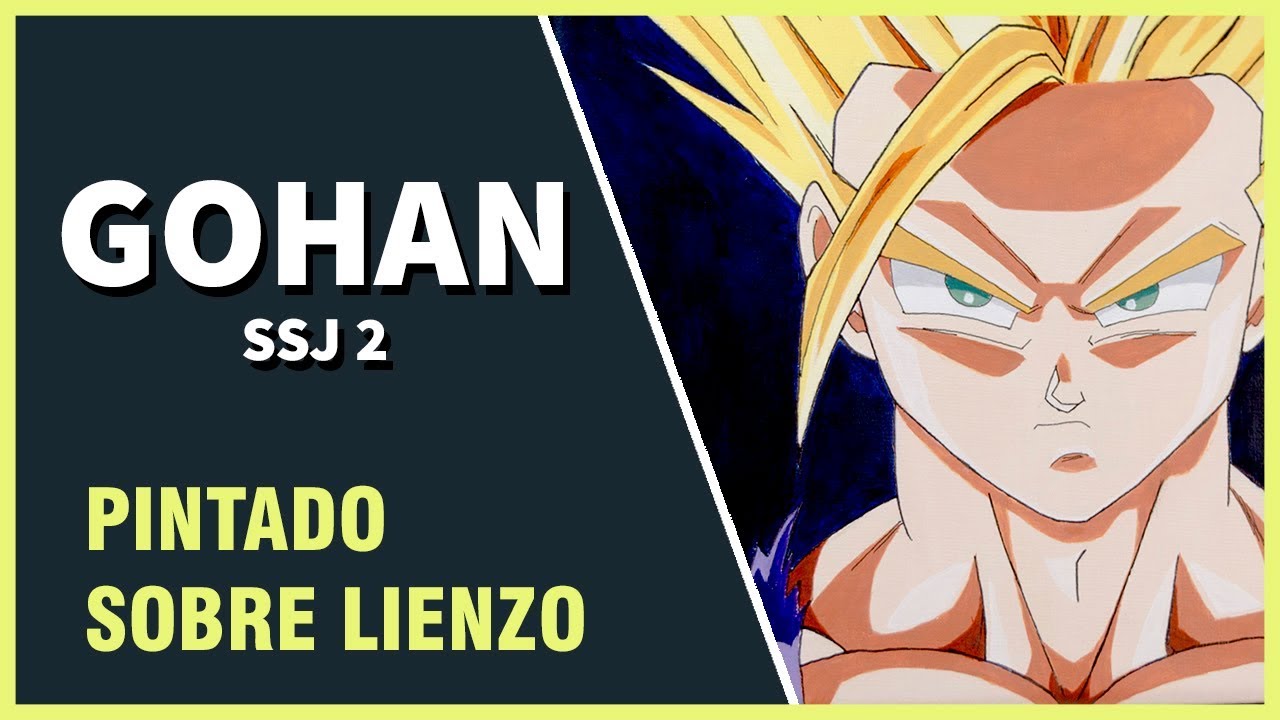 Acrylic Painting 👉 GOHAN SSJ2 ✅ (Pelea contra Cell ⚡) DRAGON BALL Z 🎨