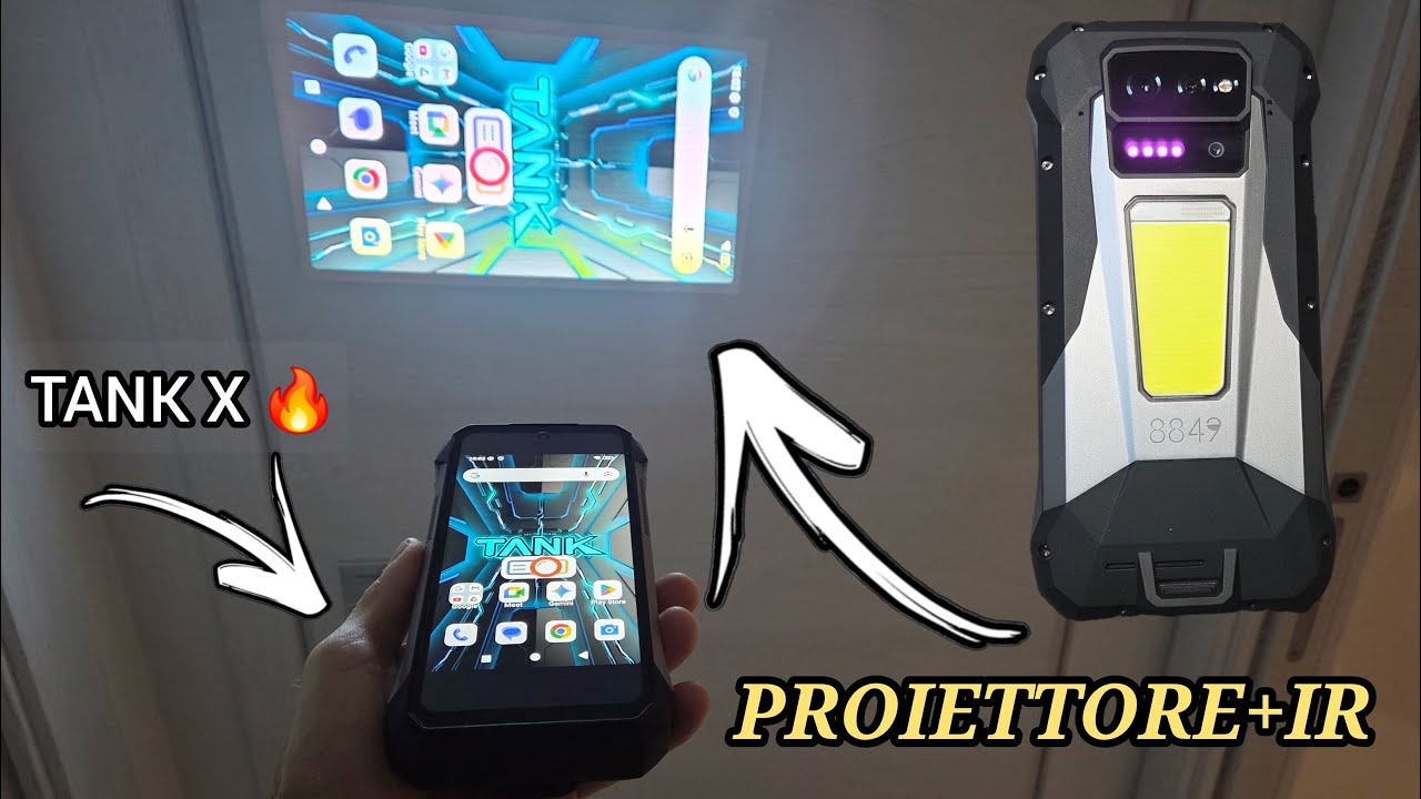 Smartphone con PROIETTORE FULL HD  e Visore NOTTURNO | 8849 TANK X 🔥Best rugged Phone