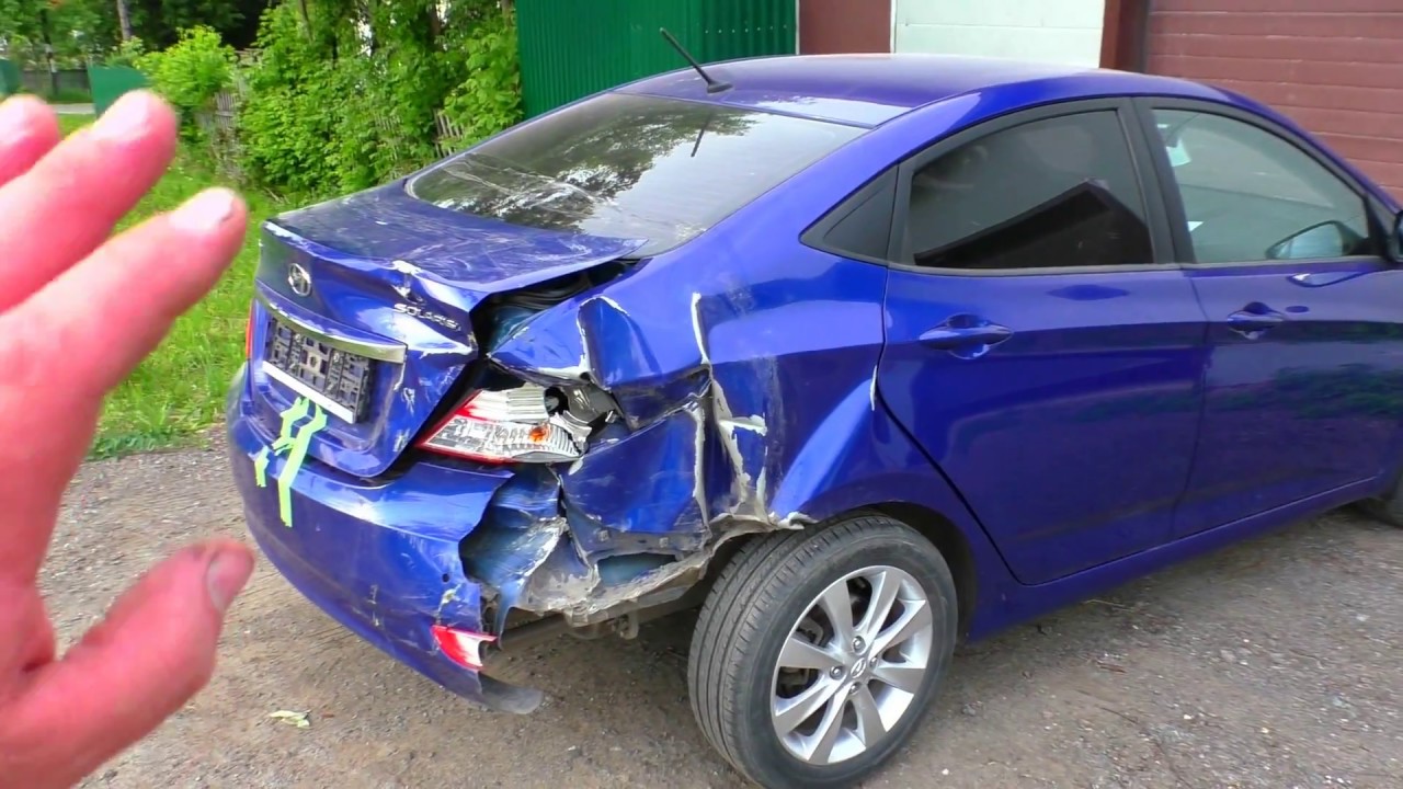 Хундай солярис ремонт задней части кузова Нижний Новгород Hyundai Accent Auto body repair