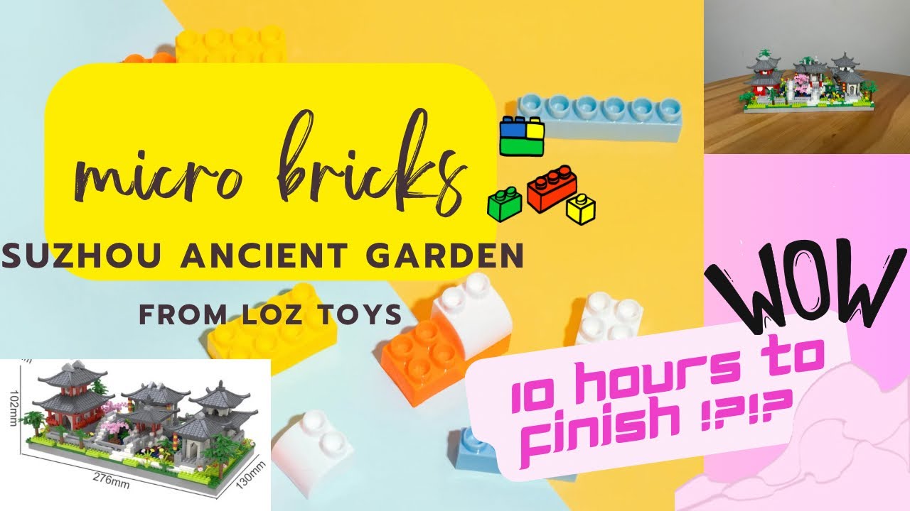 Suzhou Ancient Garden Building Set, Central Garden PART 1 | Loz Toys Brick Building Timelapse