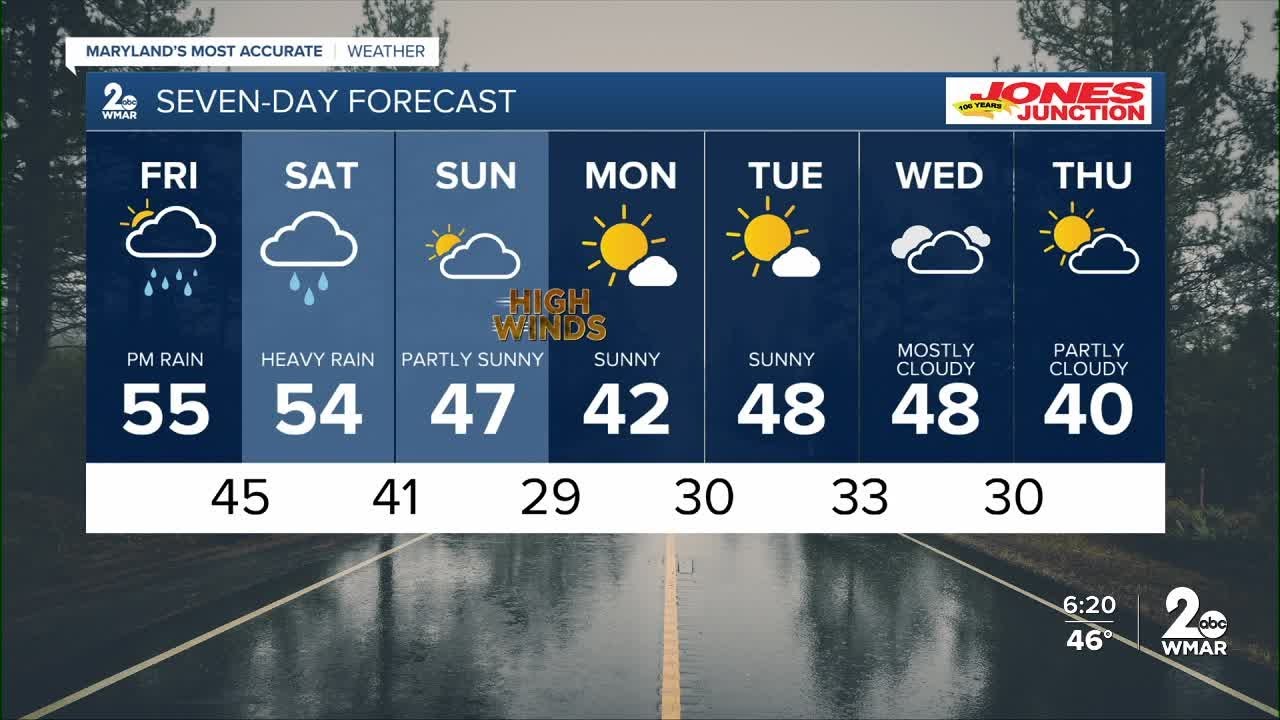 WMAR-2 News Dylan Robichaud Thursday night weather