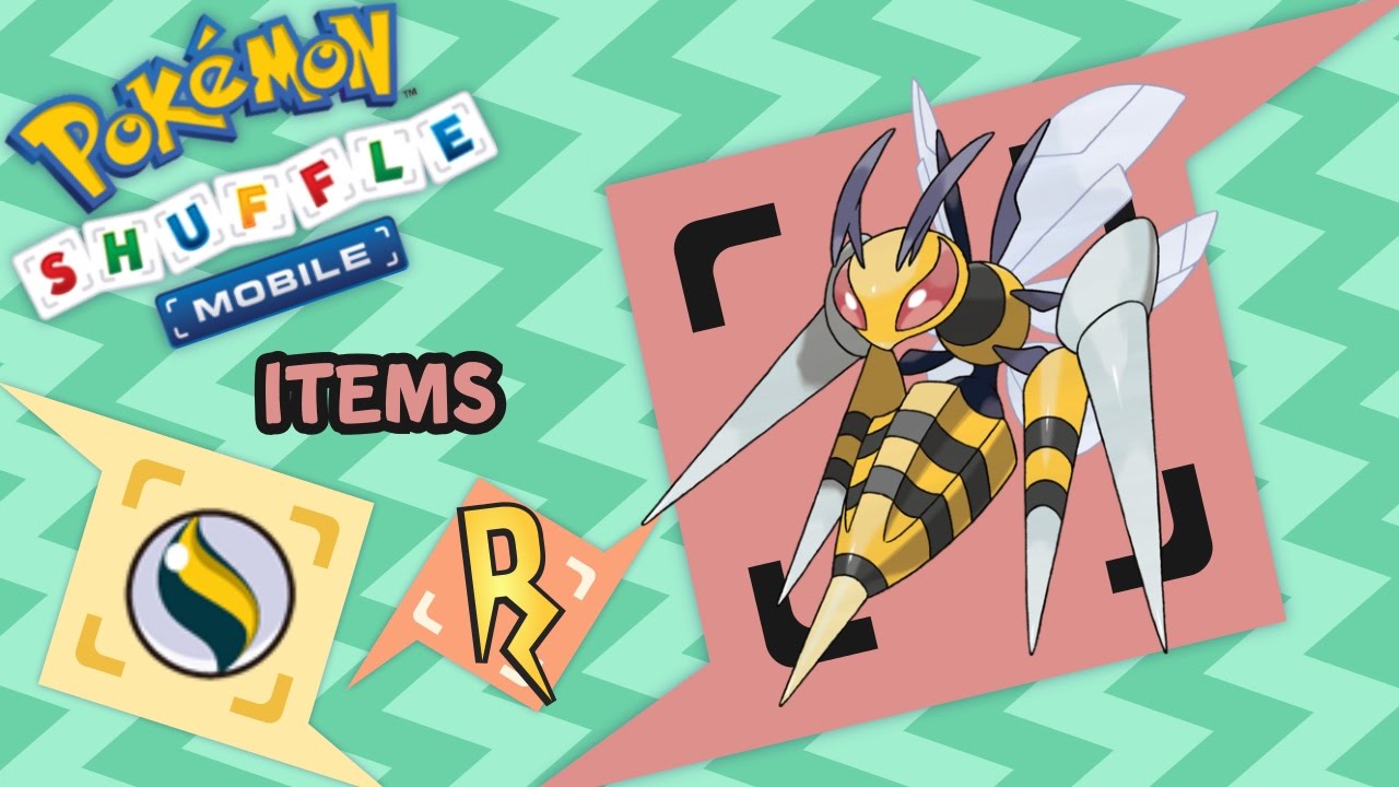 Pokémon Shuffle Mobile - Mega Beedrill con ayudas... EN FIN