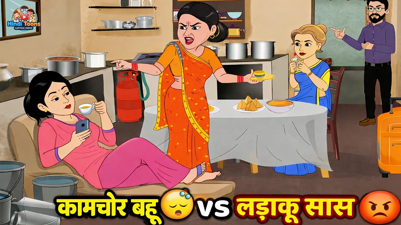 कामचोर बहू 😴vs लड़ाकू सास😡- Kamchor Bahu Vs Ladaku Saas | New Story | stories in hindi | Hindi Toons