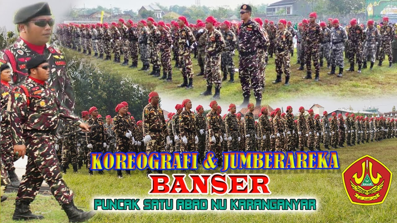 AKSI MEMUKAU!!! KOREOGRAFI RIBUAN BANSER JUMBERAREKA || Puncak Harlah Abad NU Karanganyar 2023
