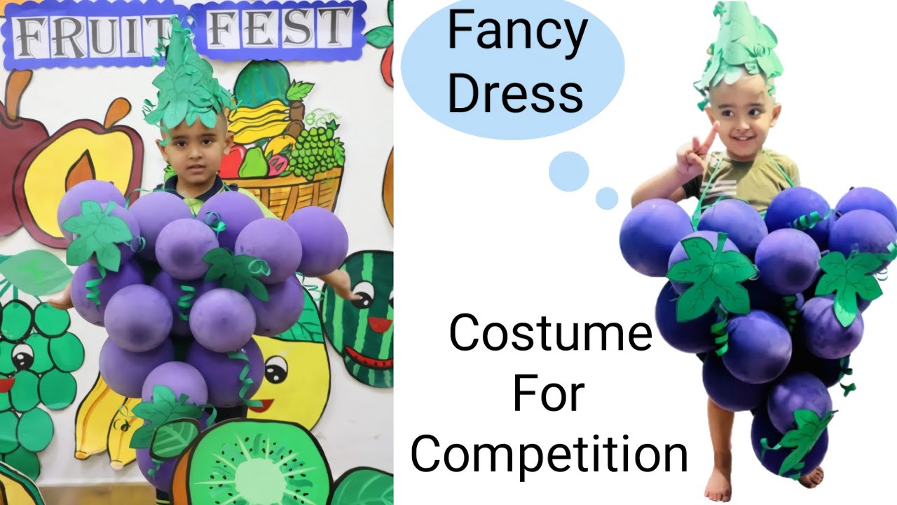 Grapes 🍇 Cut Out for Fancy Dress Competition | Costume for Fruits Day Celebration | Grapes🍇 Cut Out