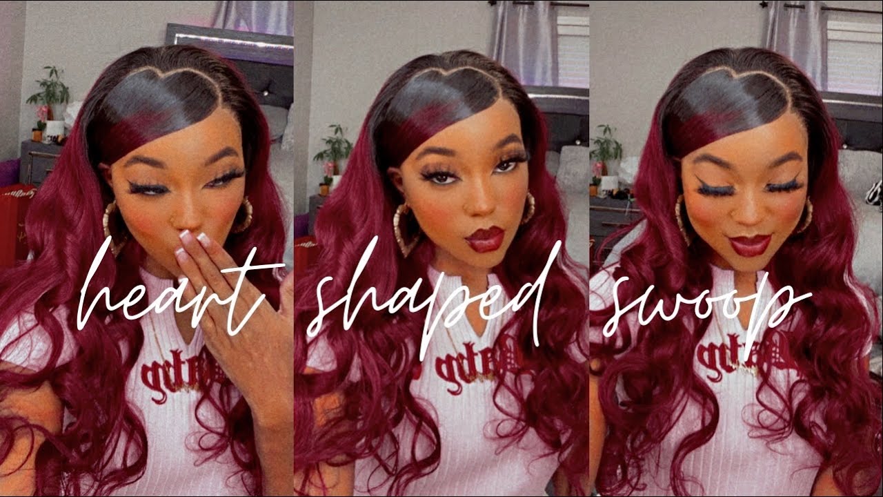 HEART SHAPED SWOOP W/ WAND CURLS TUTORIAL + REVIEW❤️ | ft. SLOVE HAIR