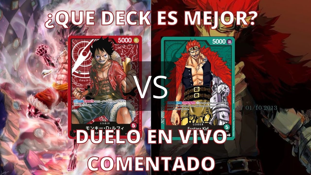 LUFFY VS KID!!! ONE PIECE card game. DUELO COMENTADO! Aprendiendo a jugar one piece tcg