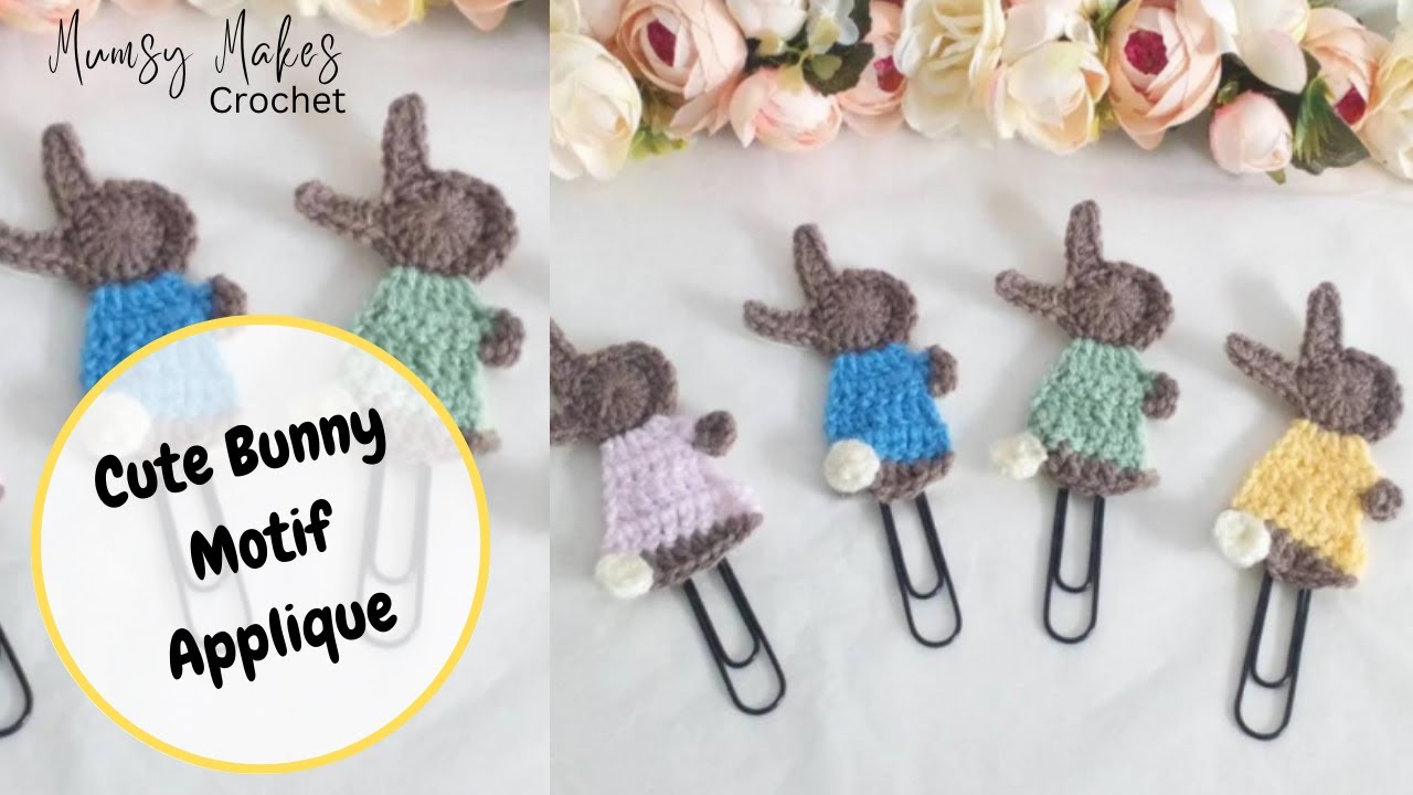 EASY crochet bunny rabbit crochet tutorial | Bunny Applique/motif