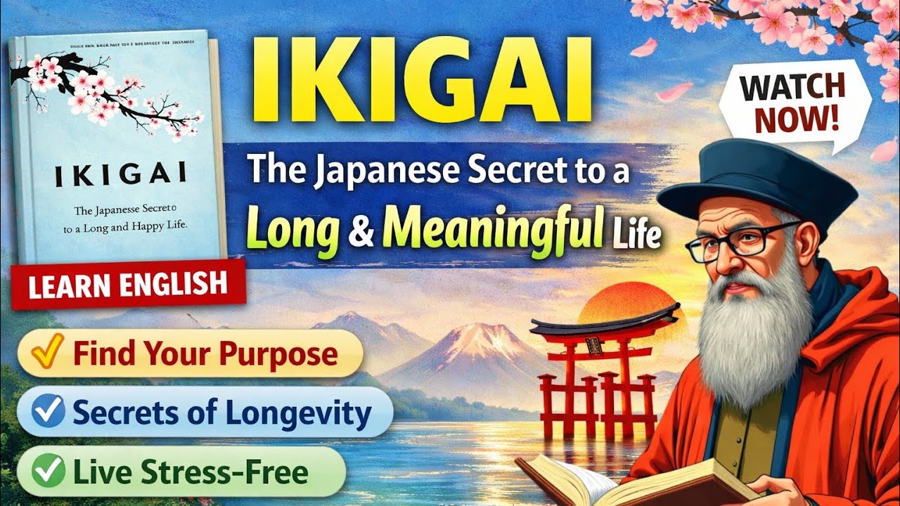 IKIGAI – The Japanese Secret to a Long and Beautiful Life | Learn English Through Book