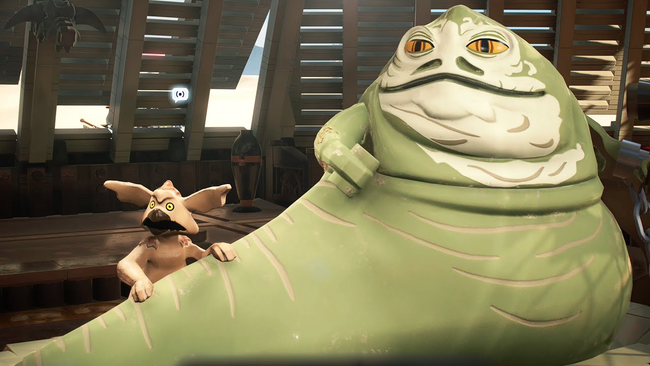 LEGO Star Wars: The Skywalker Saga - Jabba the Hut & Salacious Crumb - Boss Fight Gameplay
