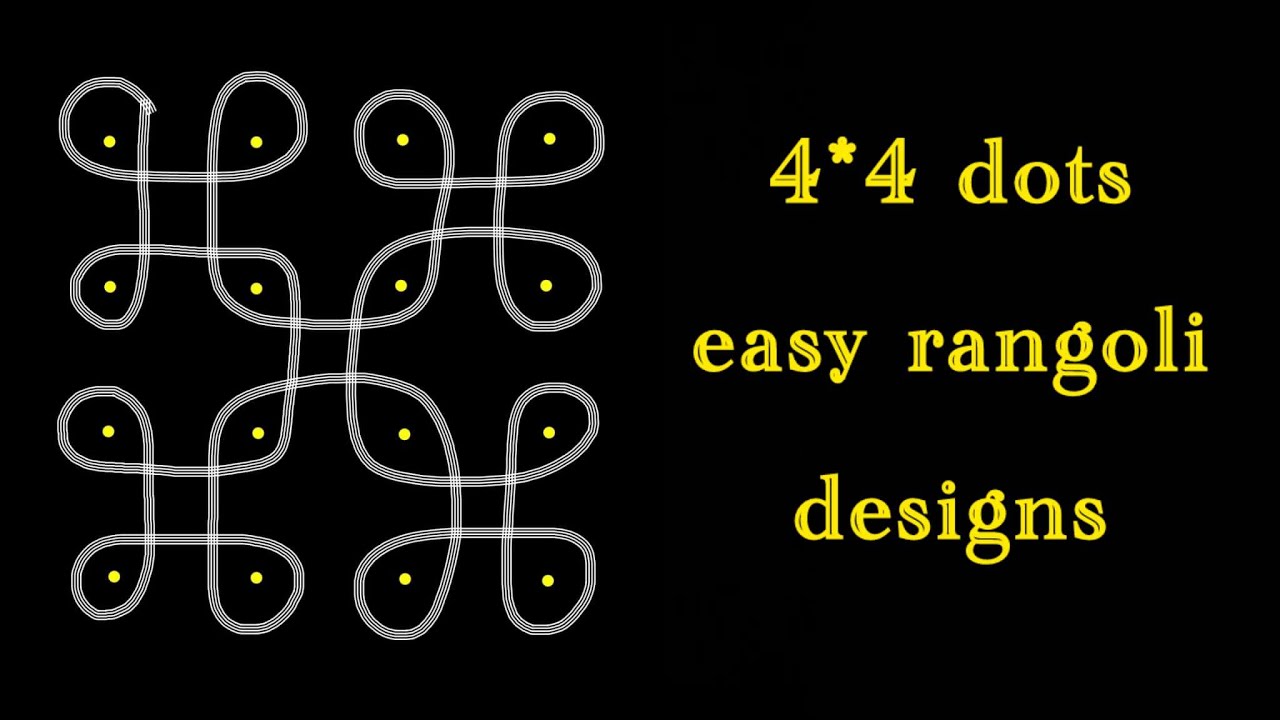 Simple and easy rangoli designs | Beautiful rangoli designs with dots | Simple and cute rangoli