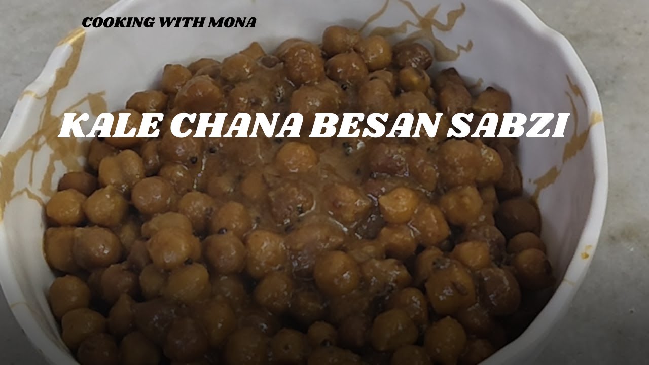 Kale Chane Besan Sabzi|Healthy Kale Chane|Kala Chana Besan Nu Shaak|Protein Rich Sabzi