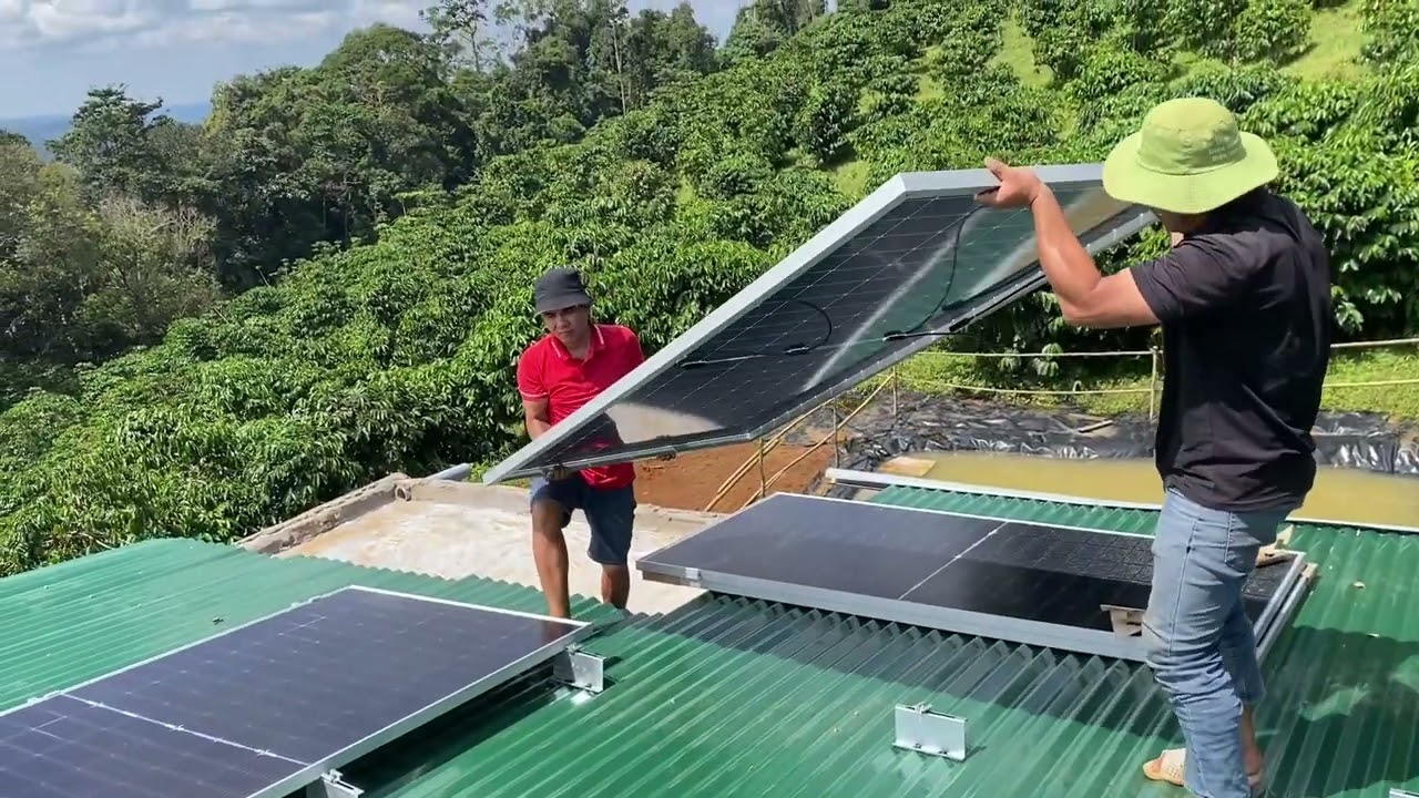 Cách lắp tấm pin năng lượng mặt trời áp mái RẤT DỄ tặng anh em tự lắp điện mặt trời