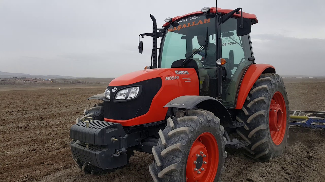 Kubota m 8540 90 diş tırmık mercimek yeri hazirlamasi