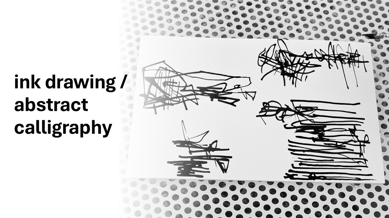 Ink Line Compositions / Abstract Signs & Structural Drawing Process