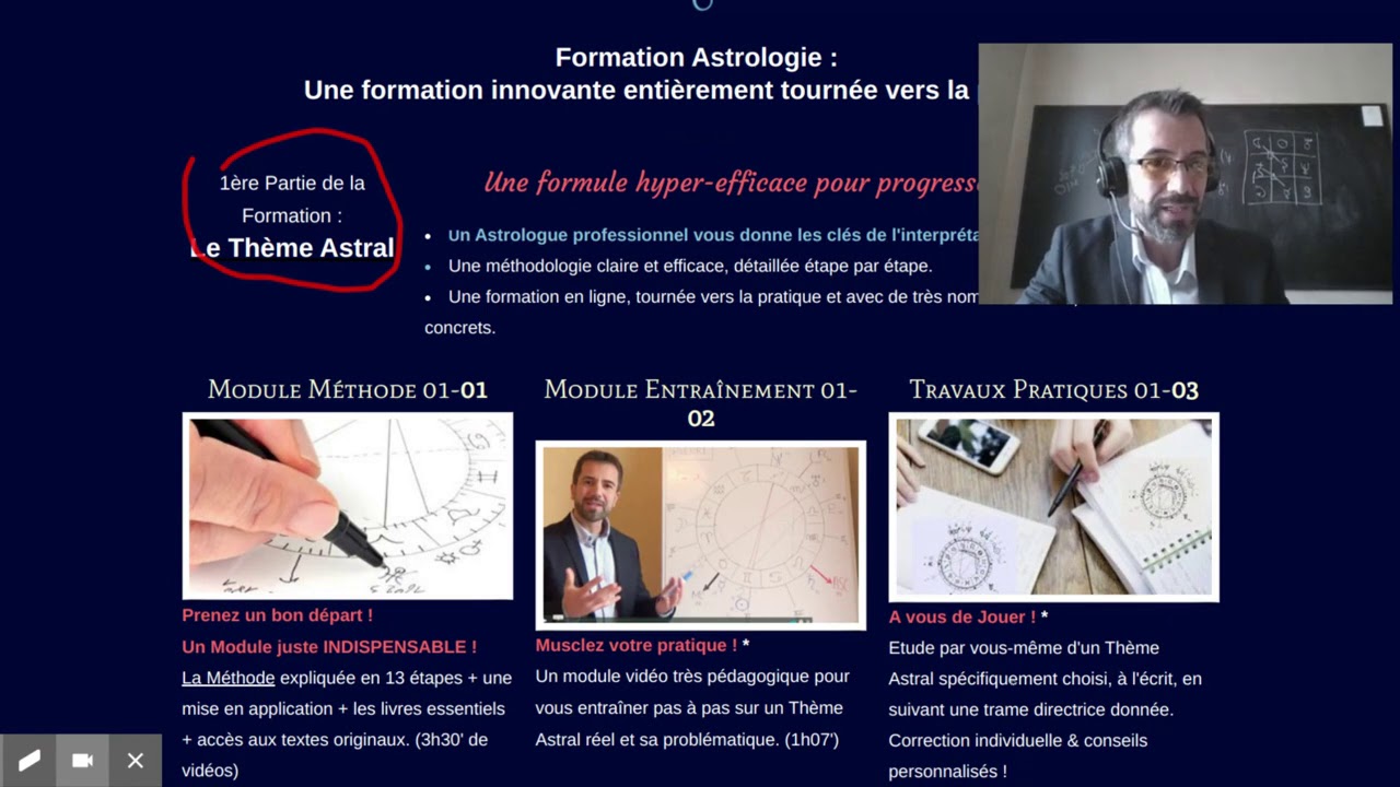 Astrologie : Une Formation en ligne tourn&eacute;e vers la pratique