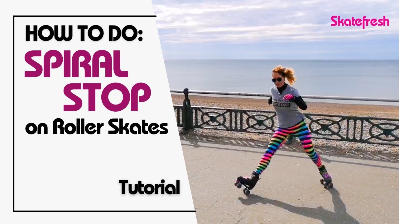 Tutorial: How to stop on roller skates and quads using the forwards Spiral Stop.