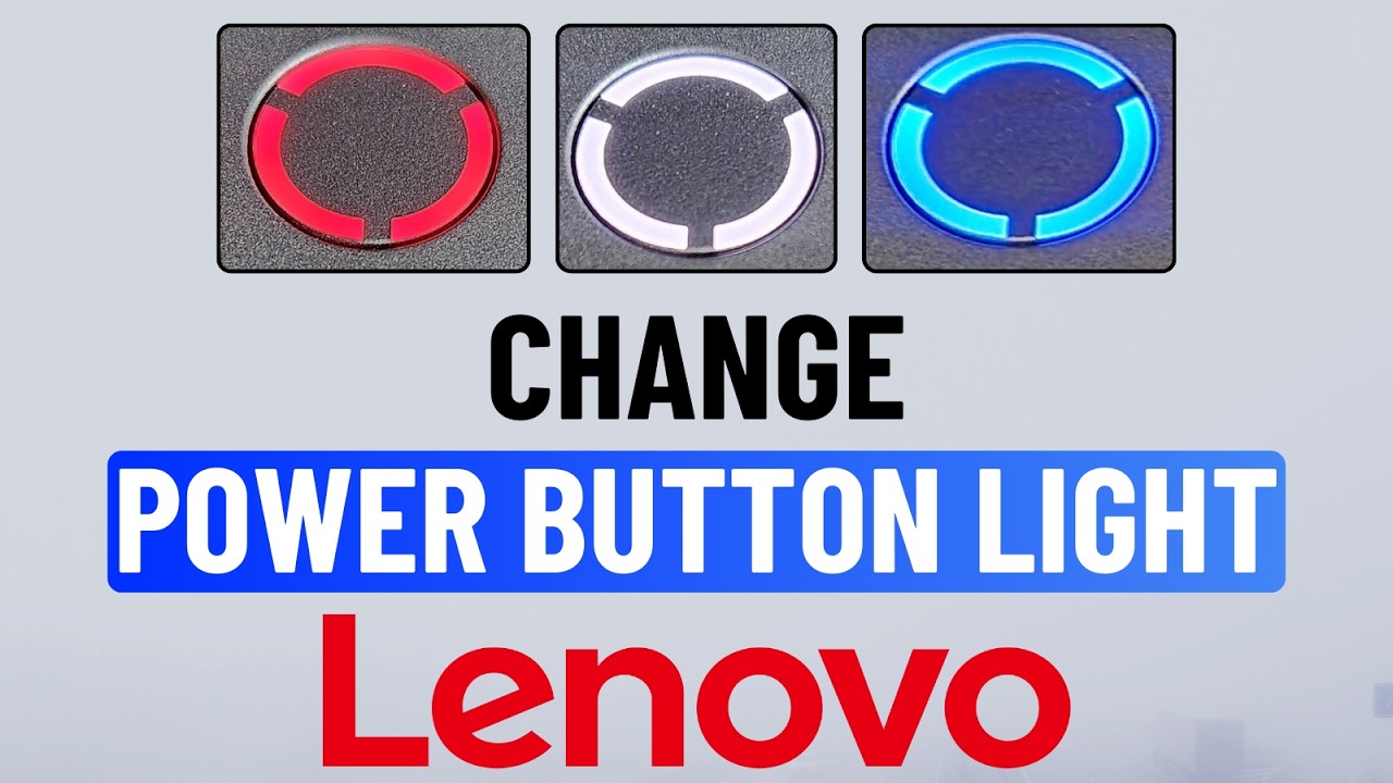 How to Change Lenovo Laptop Power Button Light Color (Red, Blue or White)
