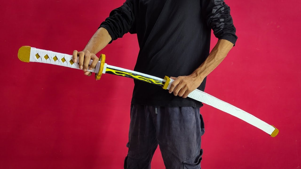How to Make Demon Slayer Zenitsu Katana | Cardboard DIY