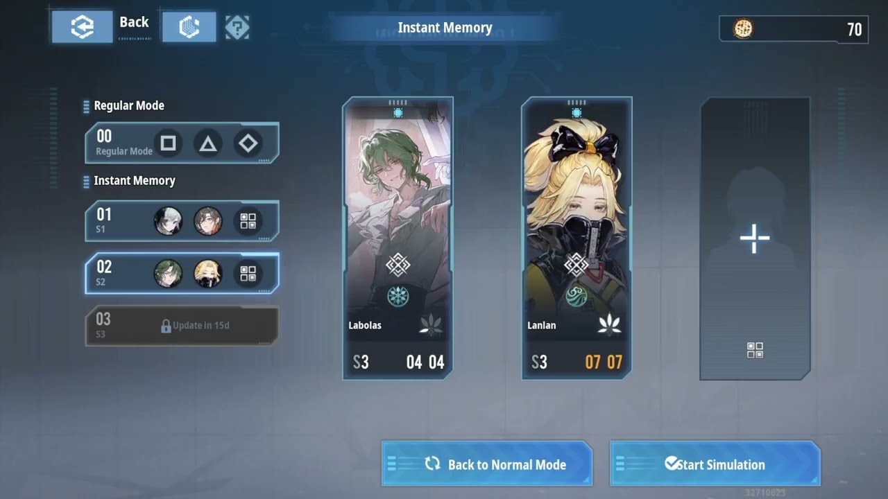 [Ash Echoes] Mental Simulation - Labolas and Lanlan Fragments