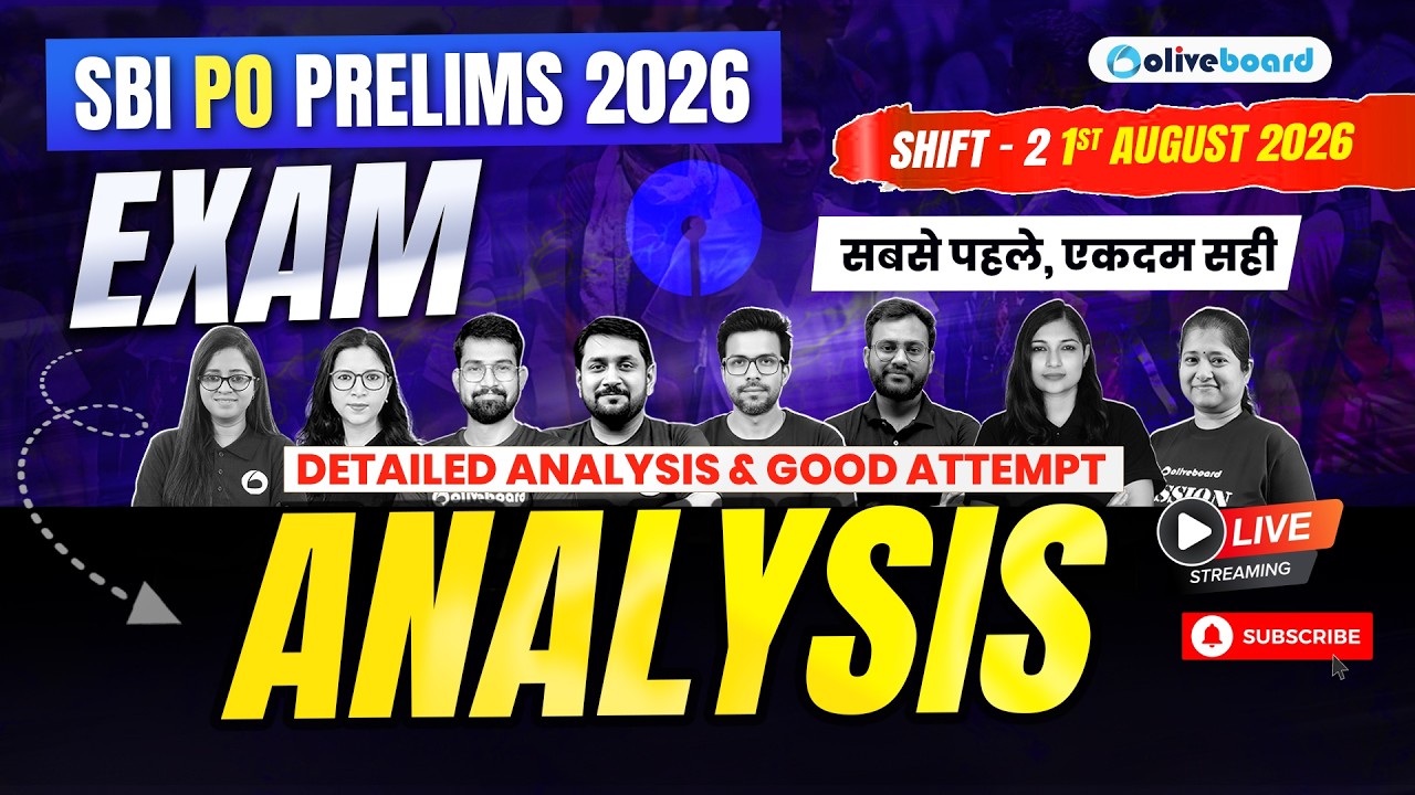 SBI PO Exam Analysis 2026 | Shift 2 (1 Aug) | Good Attempts & Difficulty Level | Oliveboard