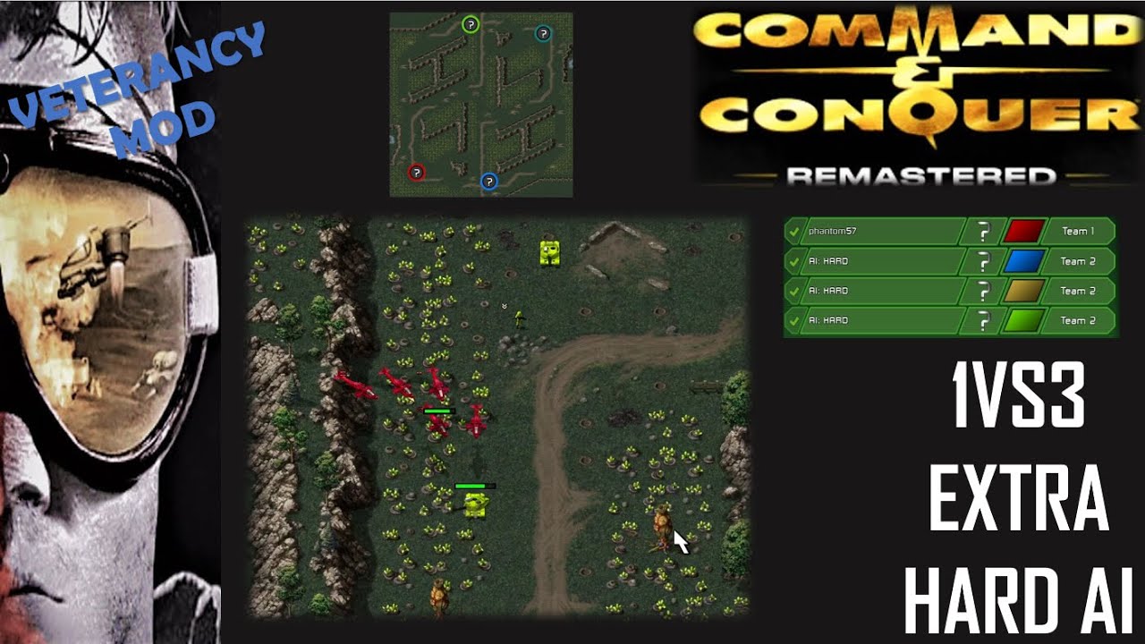/Command & Conquer Remastered/ (Skirmish) 1VS3 EXTRA HARD AI  I MiniWarz #35 I