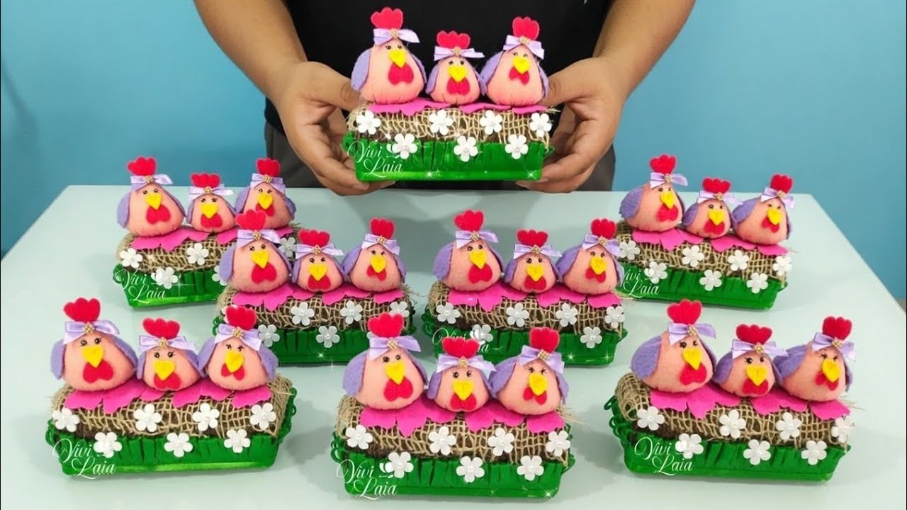 😱GANHE DINHEIRO com Sobras de Retalhos:Aprenda essa Galinha de Fuxico Passo a Passo #diy #craft 