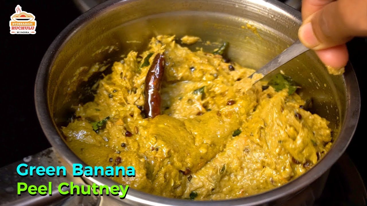 Raw banana Chutney | రుచికరమైన అరటికాయ తొక్కతో పచ్చడి | Aratikaya Pachadi