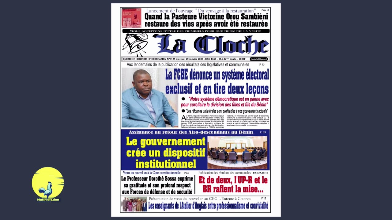 Analyse du 29 Janvier 2026 sur Matin d'Eden