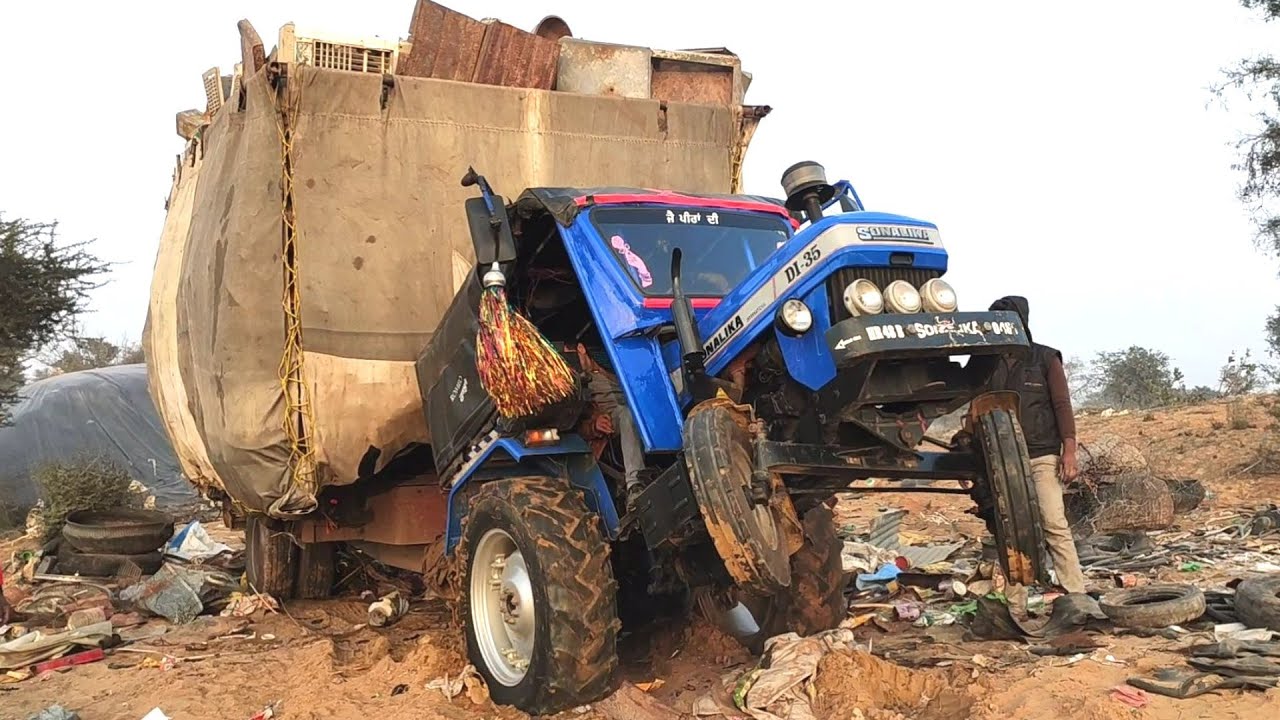 Sonalika 35 Di tractor stuck in heavy load | Raju ki Masti
