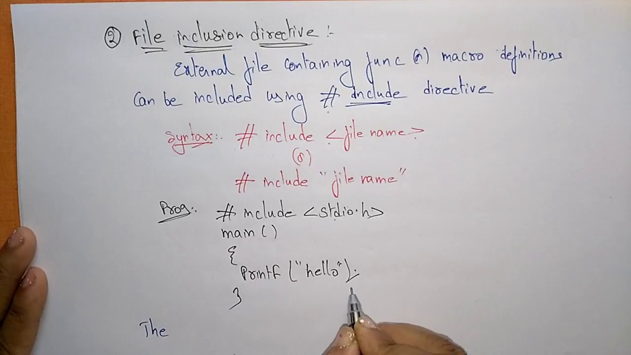 C preprocessor Directives | Macro substitution | File inclusion & Compiler | C Programming | Lec-14