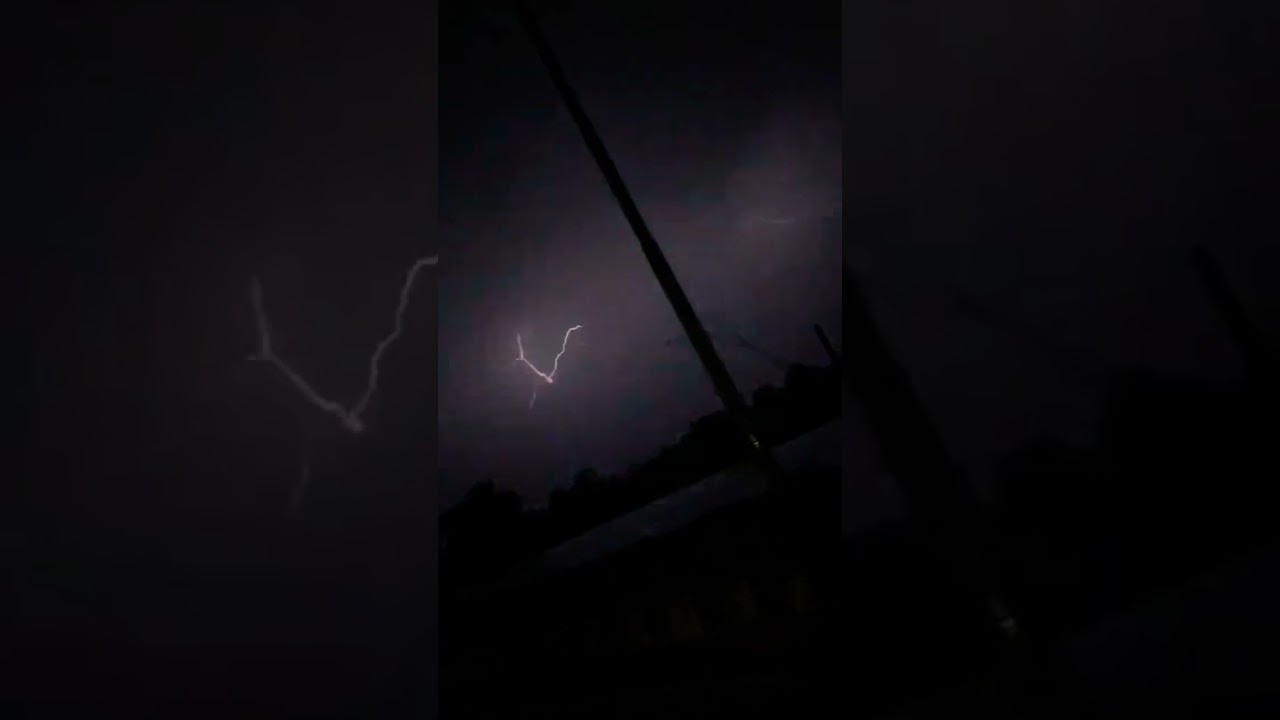 Heavy Thunderstorm At Night | Relaxing Rain Lightning & Thunder | HD Video