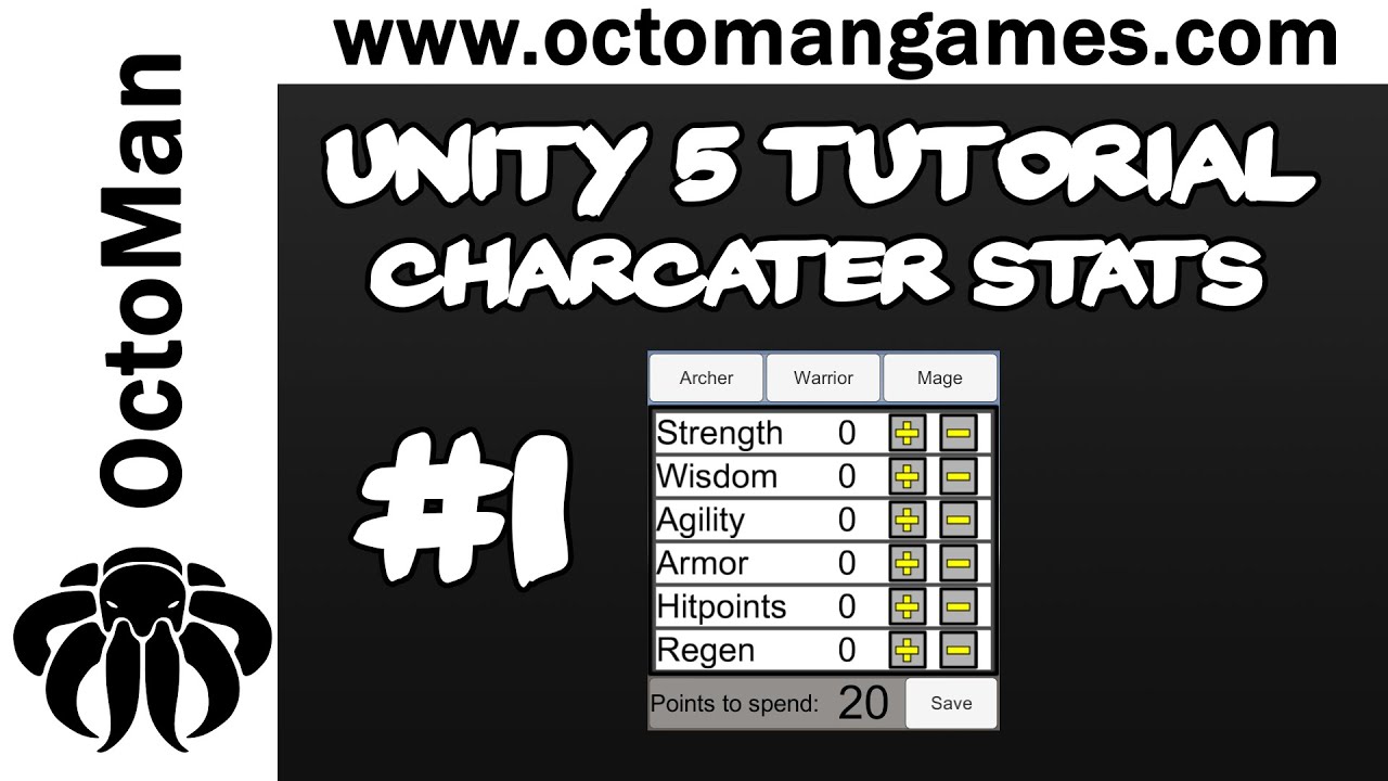 Unity 5 Tutorial: Character Stats #1 - User Interface & Base Classes