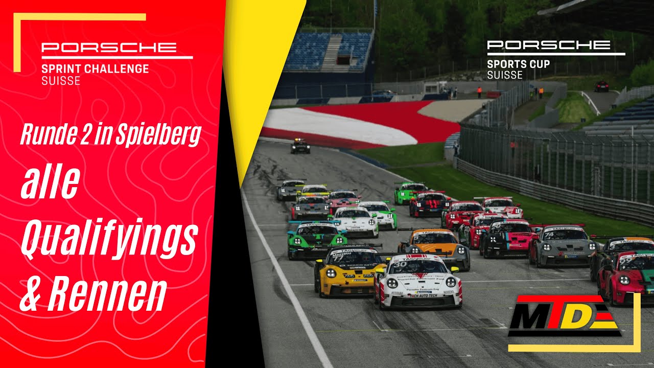 Porsche Sprint Challenge Suisse 2025 | Runde 2 - Samstag | alle Qualifyings & Rennen (Deutsch)