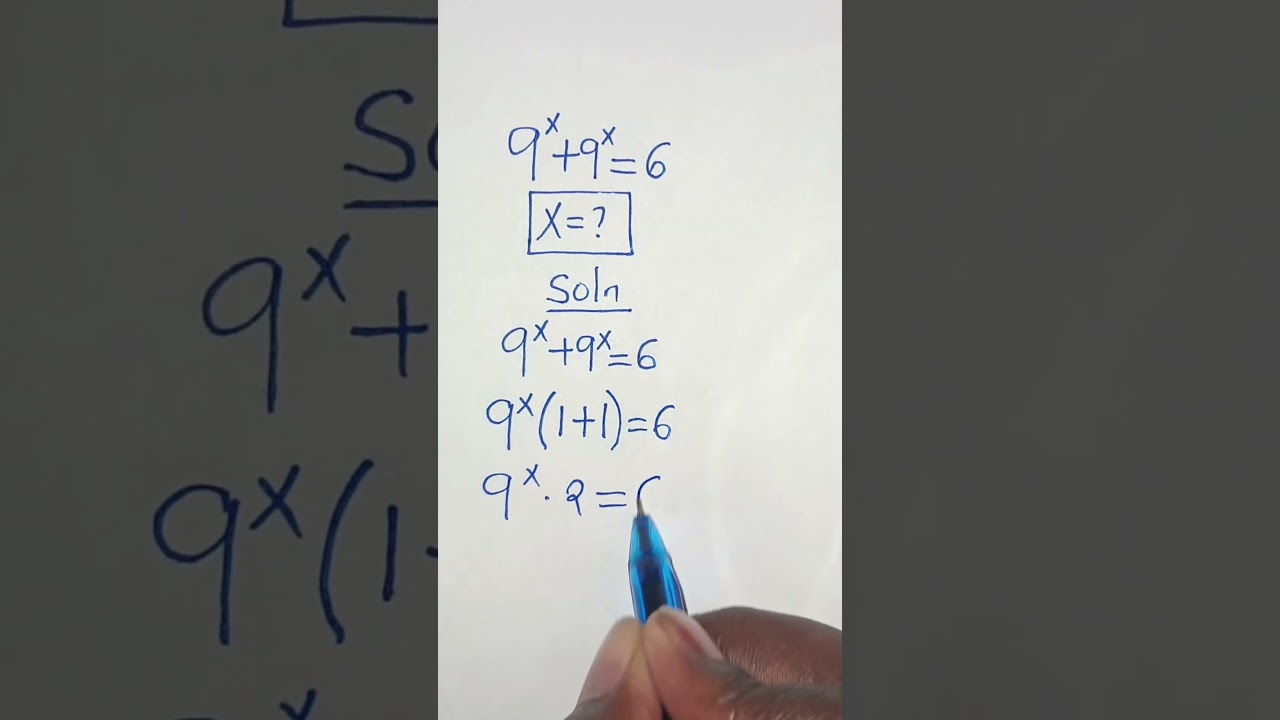 A Nice Exponential Equation Tricks #maths #mathematics #viralvideo #viralshorts #viral