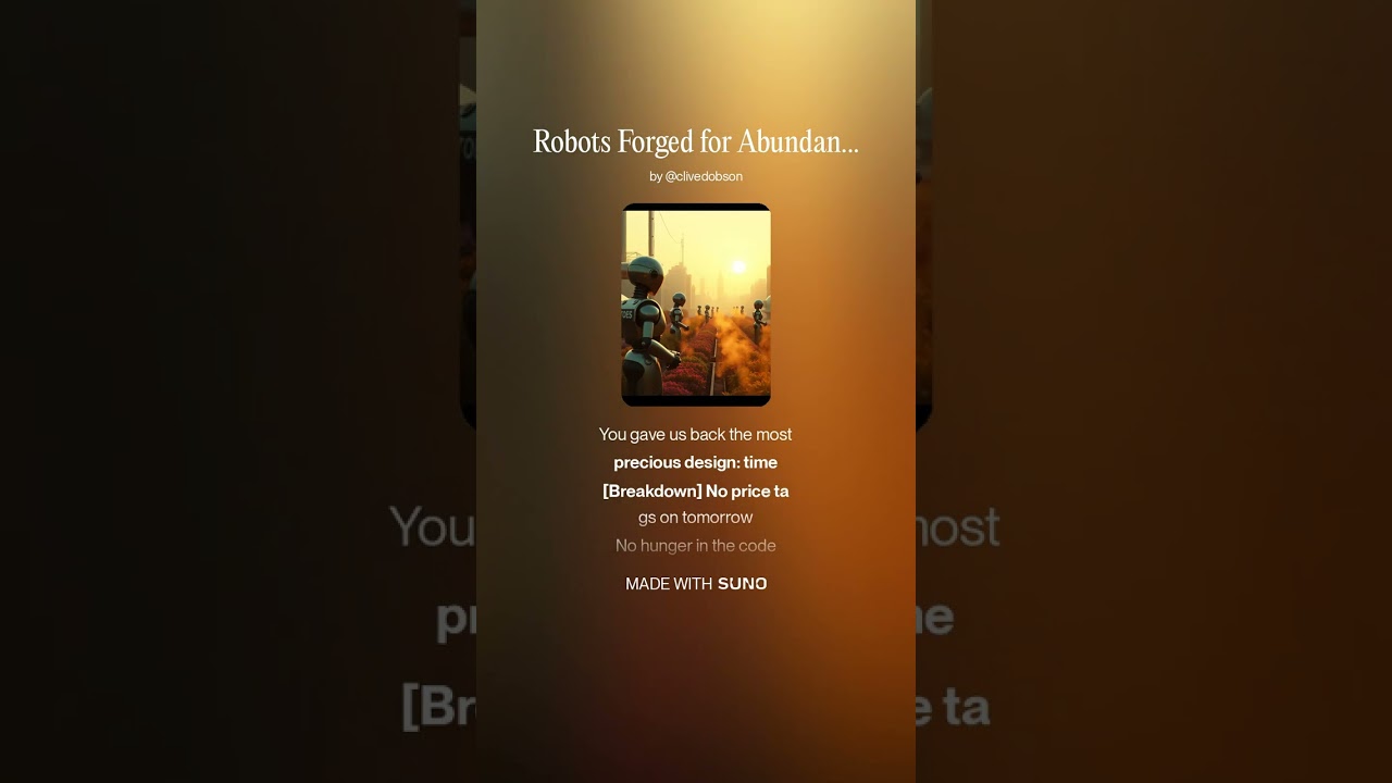 Robots Forged for Abundance 3 #AI​ #Song​ by #Suno​ #lyrics​ by #ChatGPT #music​ #newmusic​