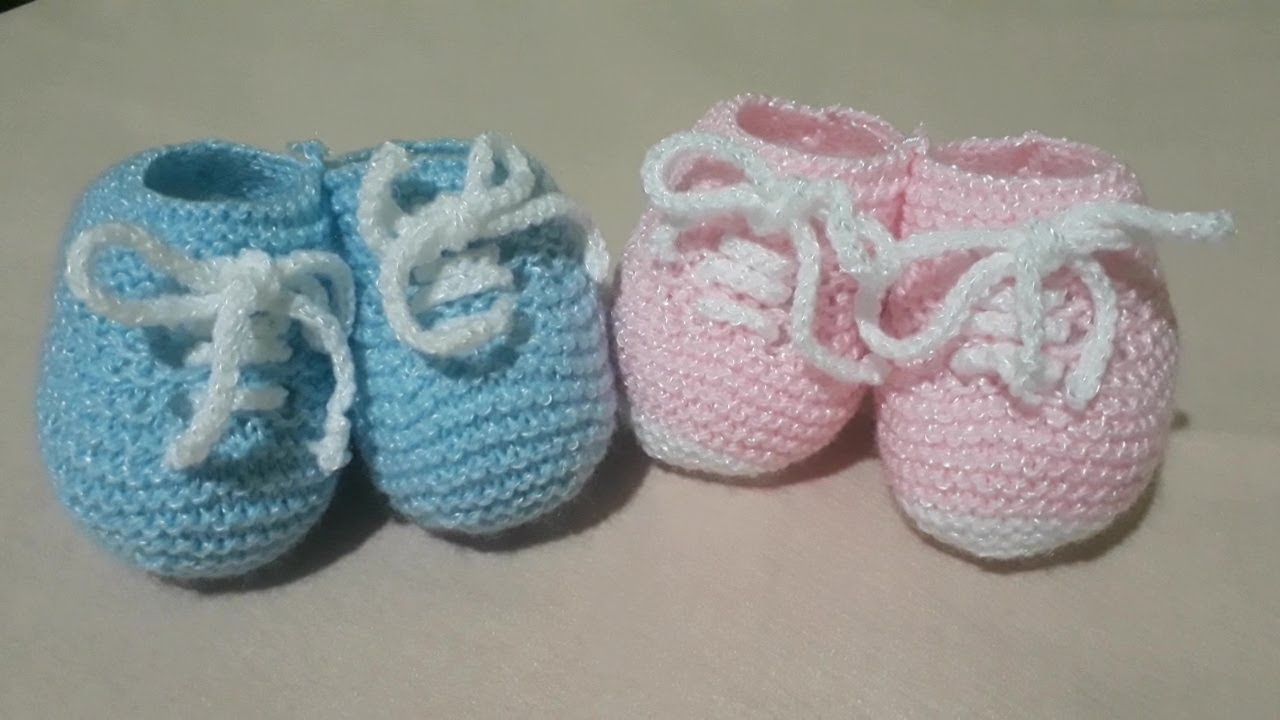 Sapatênis de Tricô para Bebê de 0 a 3 Meses Muito Fácil de Fazer