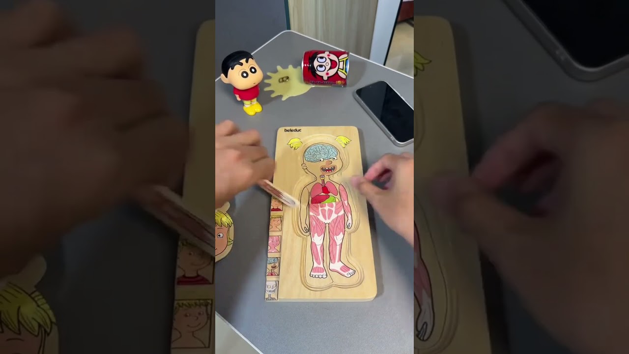 🧠 Human Body Puzzle Challenge! 😱 #Shorts