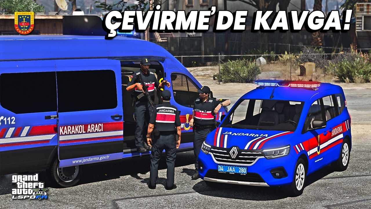 ÇEVRİMEDE KAVGA ÇIKTI ! JANDARMA ASAYİŞ MODU - GTA 5 LSPDFR