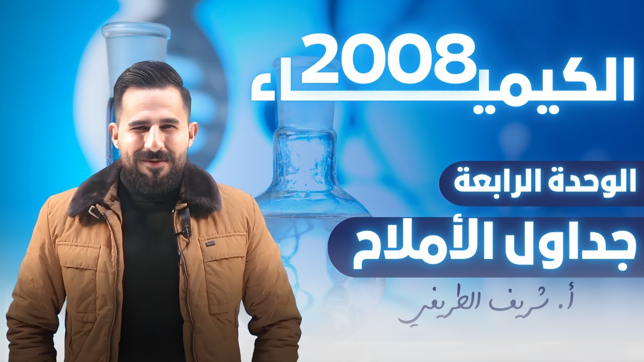 توجيهي 2008 الكيمياء // جداول الأملاح