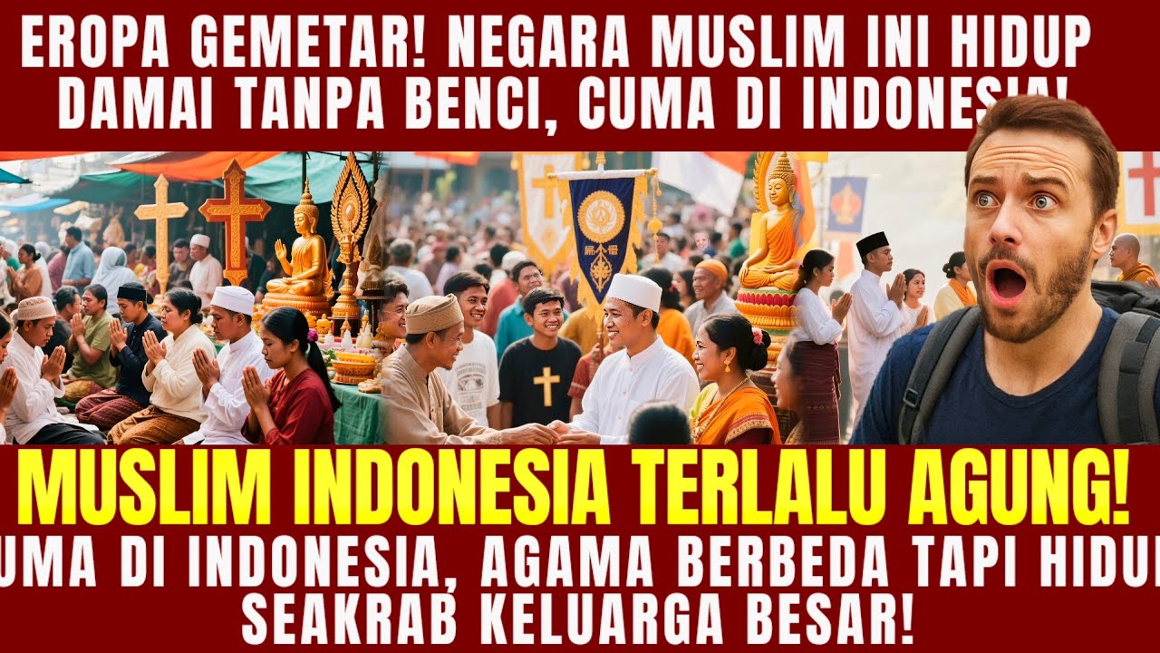 “EROPA HERAN! NEGARA INDONESIA MAYORITAS MUSLIM TAPI BISA HIDUP TOLERANSI  HANYA DI INDONESIA SAJA!”